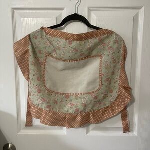 Floral Apron with Polka Dot Trim